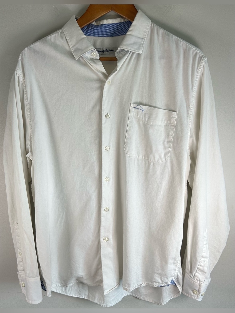 Tommy Bahama Men’s Button Up Shirt Size M Silk Blend Stretch Long Sleeve Pocket